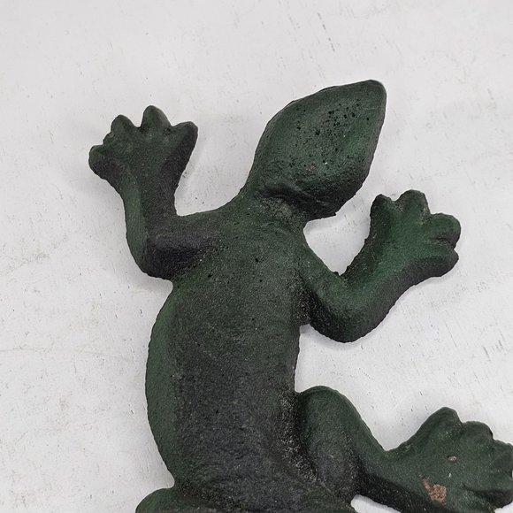 Cast Iron Lizard Gecko Wall Hanging Hook Keys Coat Towel - Picture 4 of 8